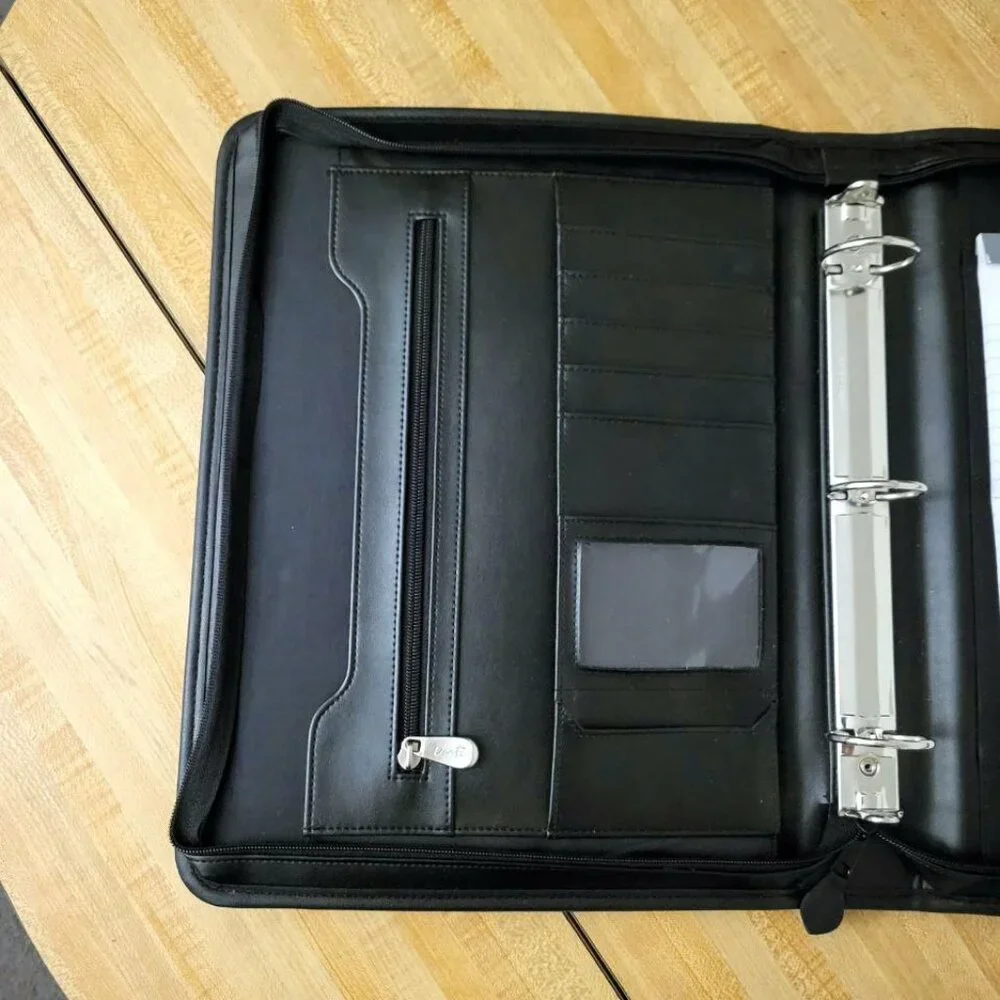 Black Zippered Business Portfolio
